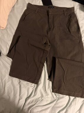 Universal Standard Wide-Leg Pants in dark olive